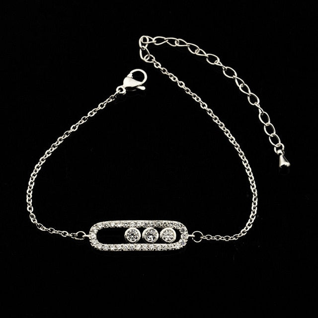 Rose Gold  CZ Love Long Bar Choker Necklace