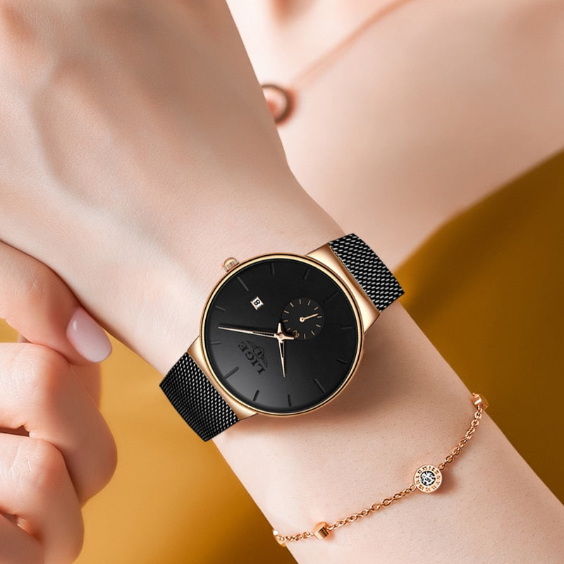 Fashion Minimalist Women's Quartz Ultra Thin Waterproof Business Wrist Watch