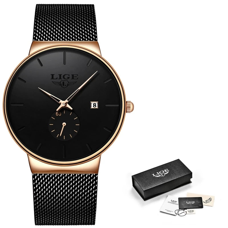 Fashion Minimalist Women's Quartz Ultra Thin Waterproof Business Wrist Watch