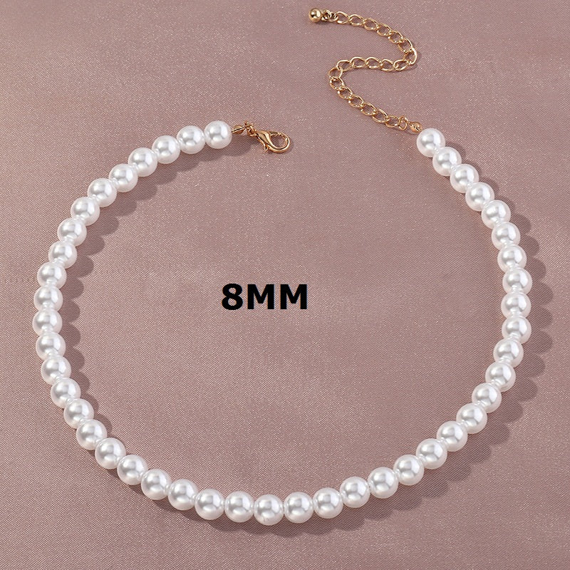 Vintage Imitation Pearl Choker Necklaces