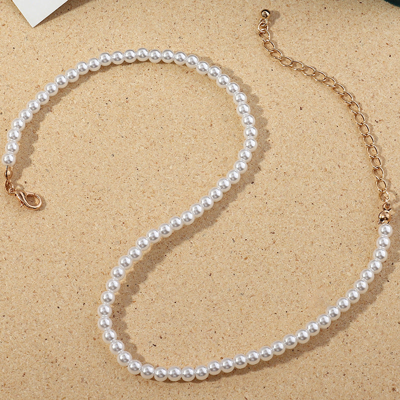 Vintage Imitation Pearl Choker Necklaces