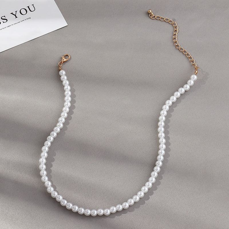 Vintage Imitation Pearl Choker Necklaces
