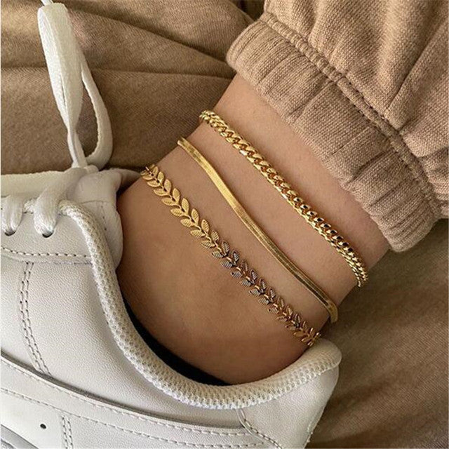 Fashion Gold Color Evil Eye Charm Bracelet For Ankle