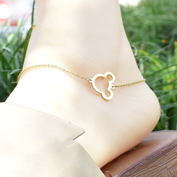 Pulsera minimalista de Mickey Mouse para mujer