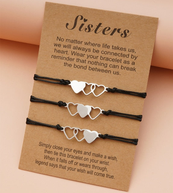 Vintage Silver Color Friendship Forever Charm Bracelets
