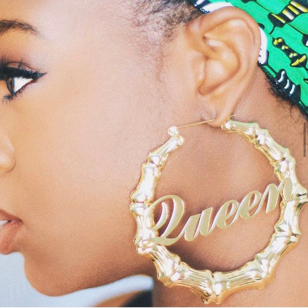 Pendientes de aro geométricos extragrandes estilo punk rock