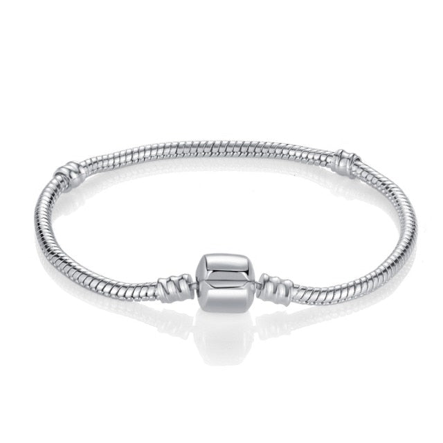 3mm Silver ColorSnake Chain Base Bracelet