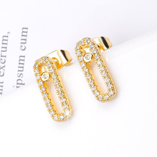 Rose Gold  CZ Love Long Bar Choker Necklace