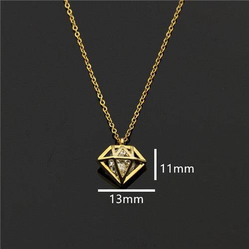 Rose Gold  CZ Love Long Bar Choker Necklace