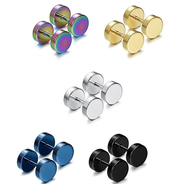 1 Set Different Types Shape Stainless Steel Piercing Earring