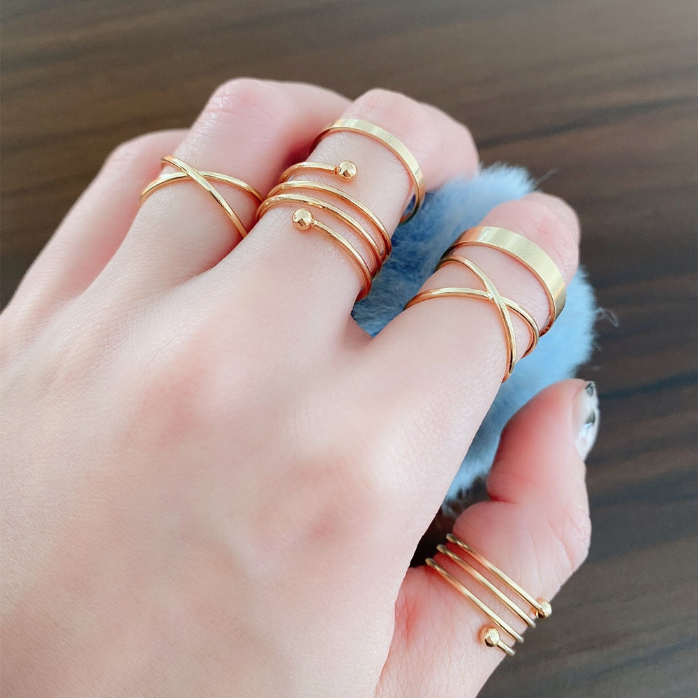 3pcs Hip Hop Punk Open Ring