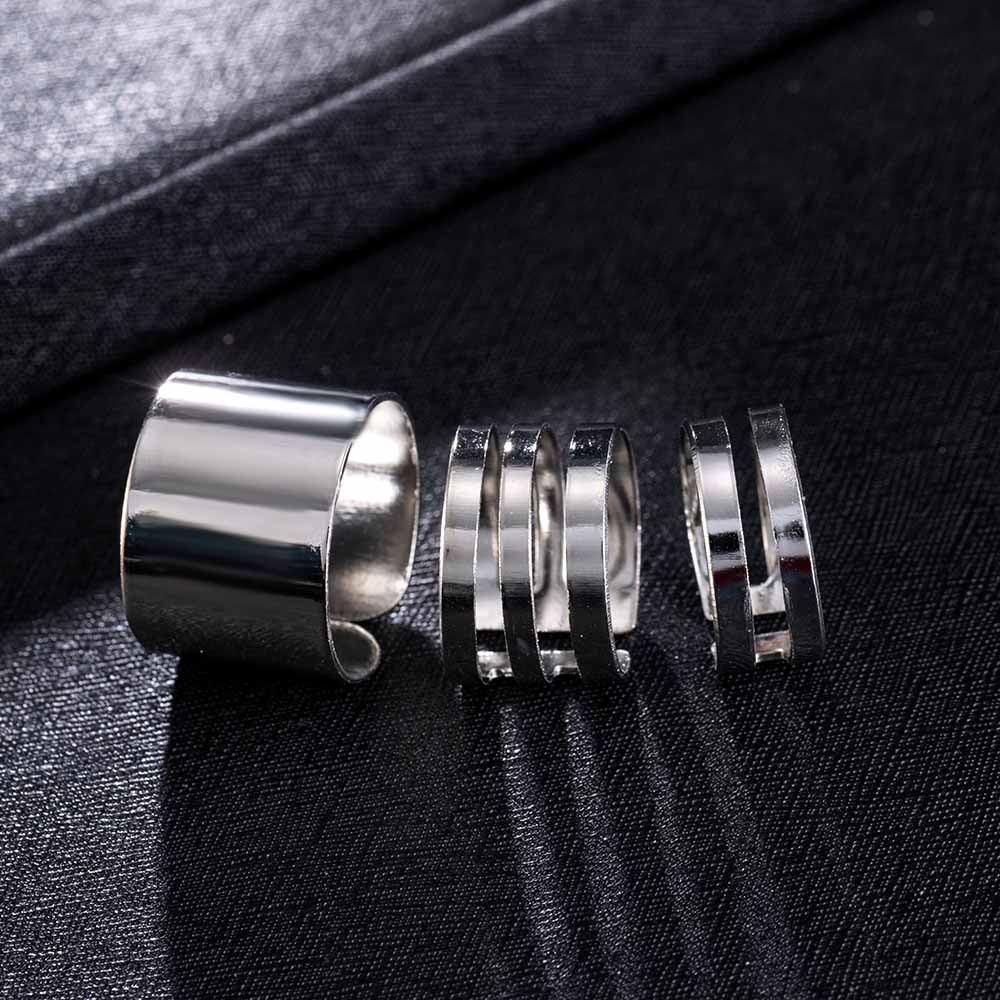 3pcs Hip Hop Punk Open Ring