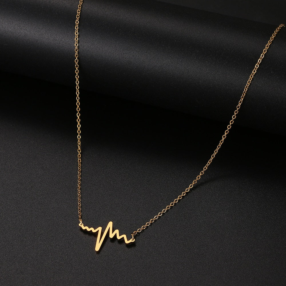 Heartbeat Necklace Women Love Heart Necklaces & Pendants