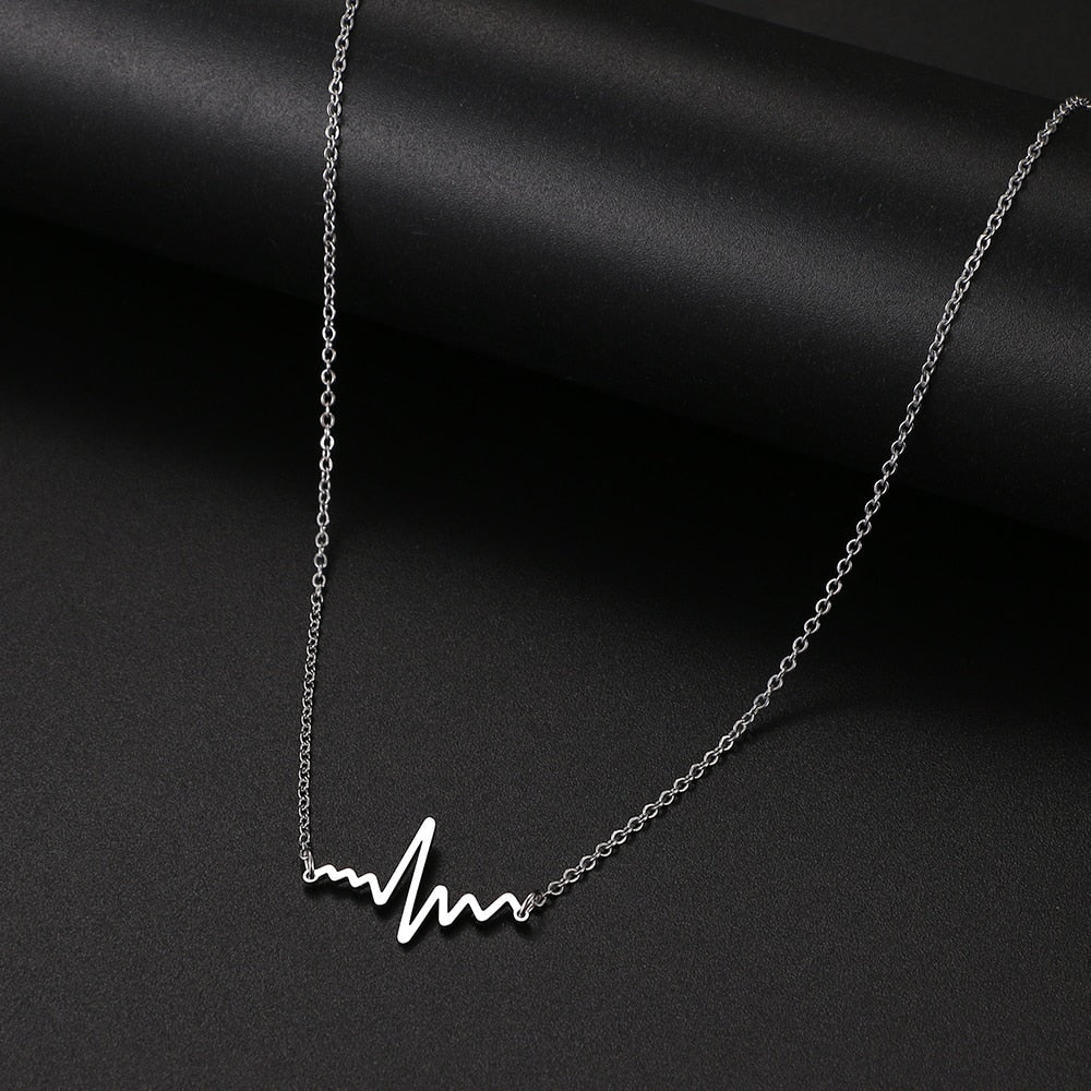 Heartbeat Necklace Women Love Heart Necklaces & Pendants