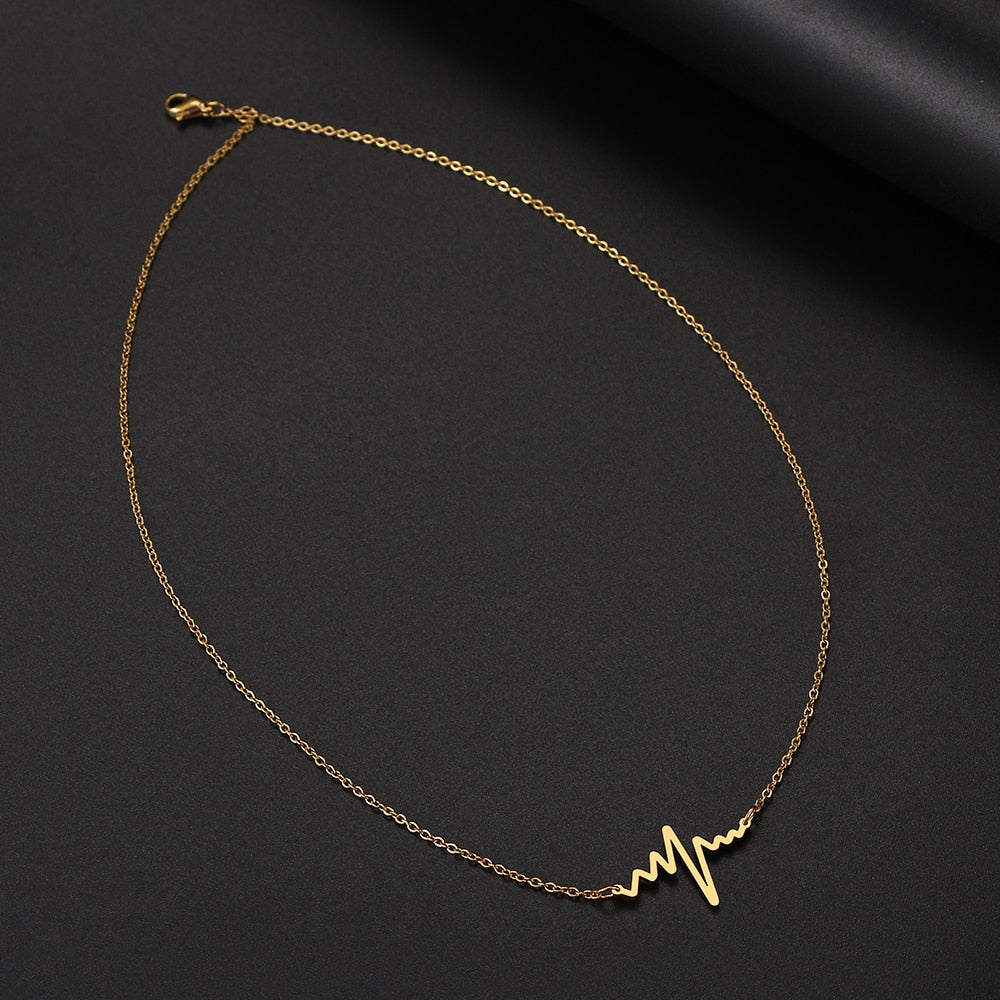 Heartbeat Necklace Women Love Heart Necklaces & Pendants