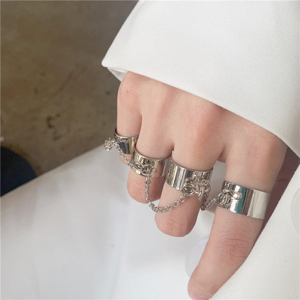 Anillos geniales de cruz punk hip hop