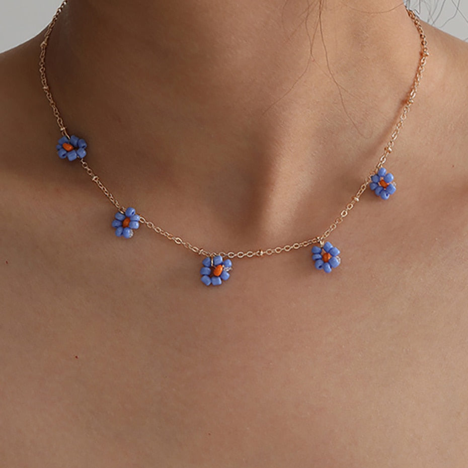 Women Boho Acrylic Clavicle Chain Short Necklaces