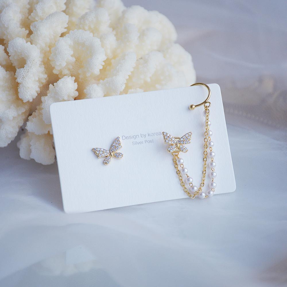 Micro-inlaid Butterfly Wings, Zircon Earrings For Women