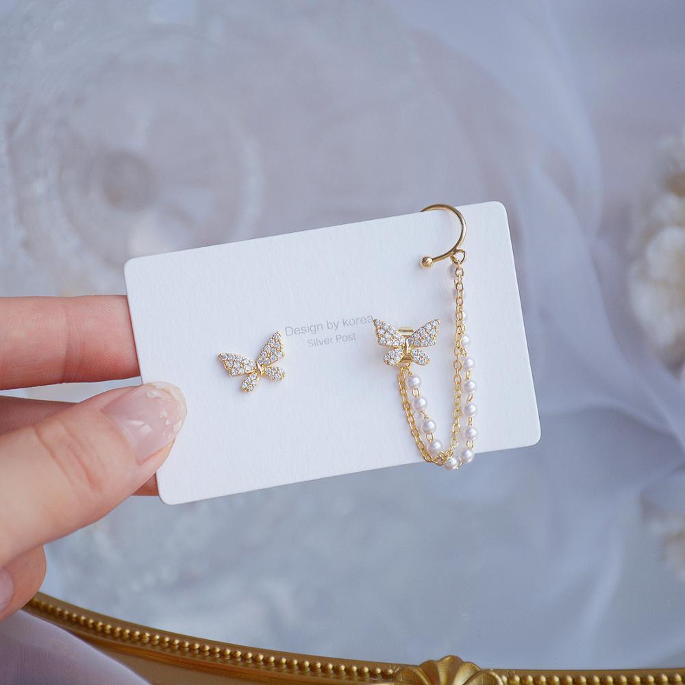 Micro-inlaid Butterfly Wings, Zircon Earrings For Women