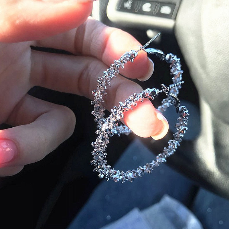 Retro Alloy Metal Round Hoop Earrings