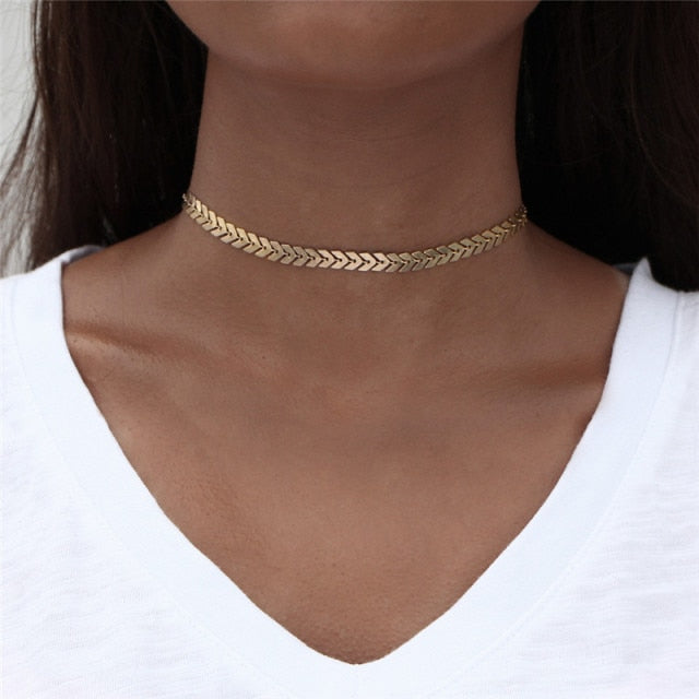Trendy Gold Thick Chain Necklace
