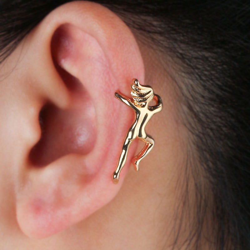 Fashion personality Climbing Human Shaped Clip Earring