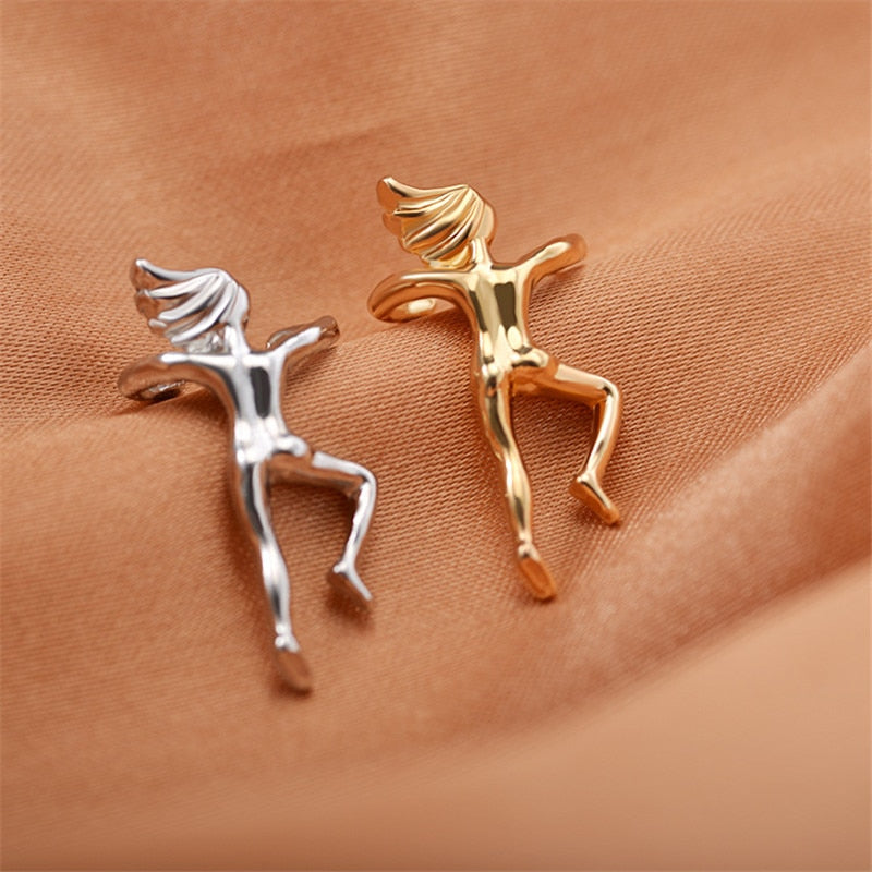 Fashion personality Climbing Human Shaped Clip Earring