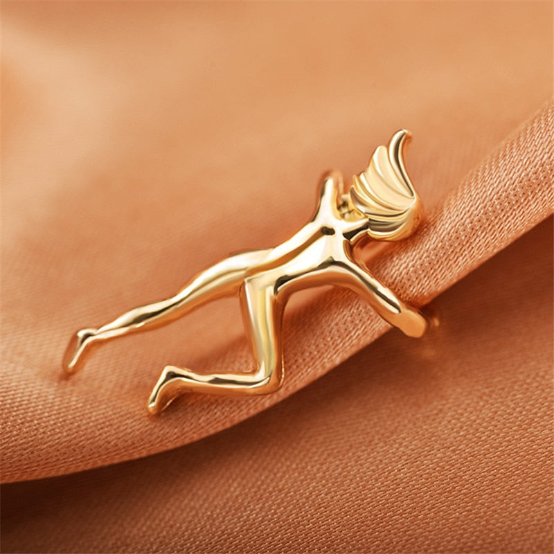 Fashion personality Climbing Human Shaped Clip Earring