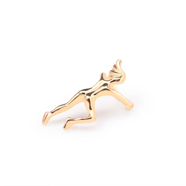 Fashion personality Climbing Human Shaped Clip Earring
