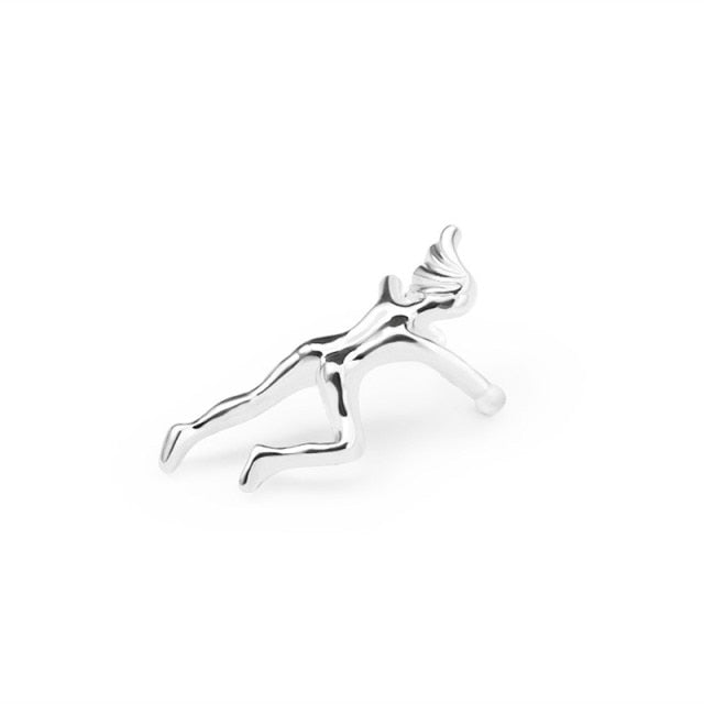 Fashion personality Climbing Human Shaped Clip Earring