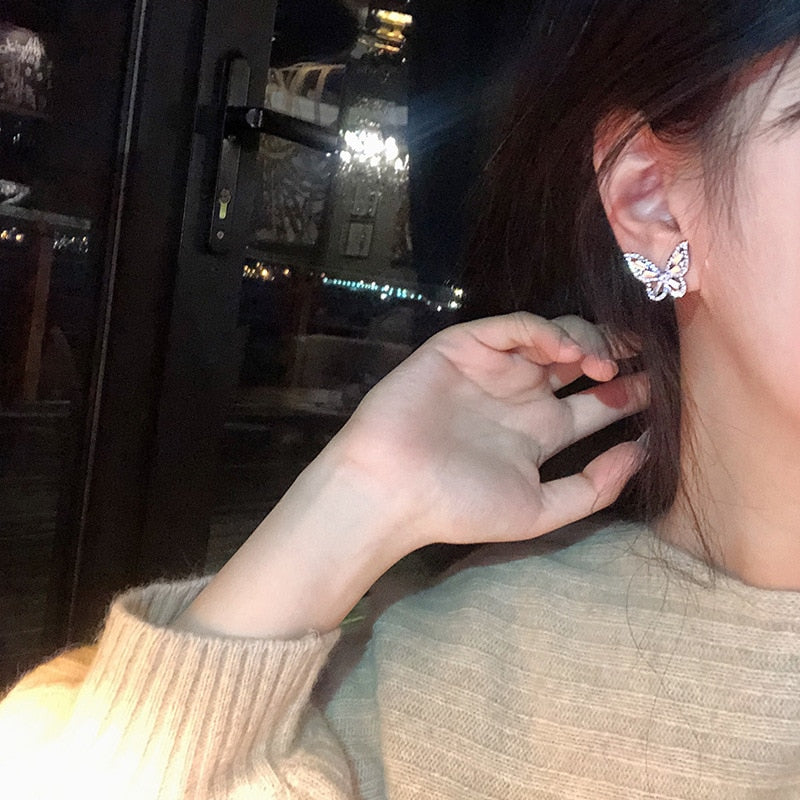 Punk Rhinestone Style Cute Girl Zircon Stud Earrings