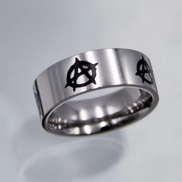Hip-hop Punk Stainless Steel Butterfly Flame Ring