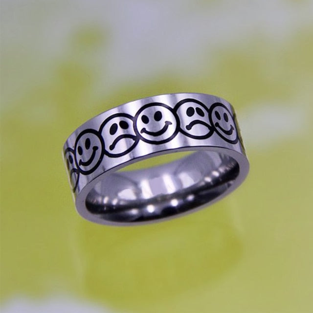 Hip-hop Punk Stainless Steel Butterfly Flame Ring