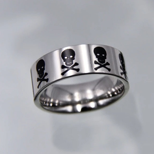 Hip-hop Punk Stainless Steel Butterfly Flame Ring