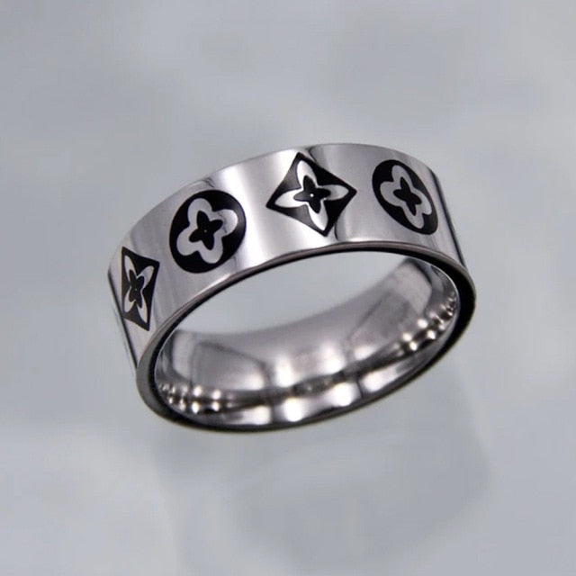 Hip-hop Punk Stainless Steel Butterfly Flame Ring