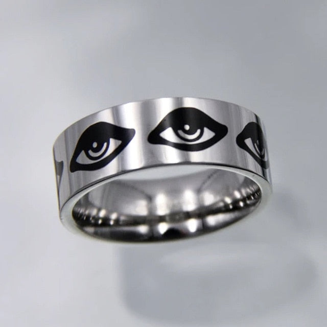 Hip-hop Punk Stainless Steel Butterfly Flame Ring