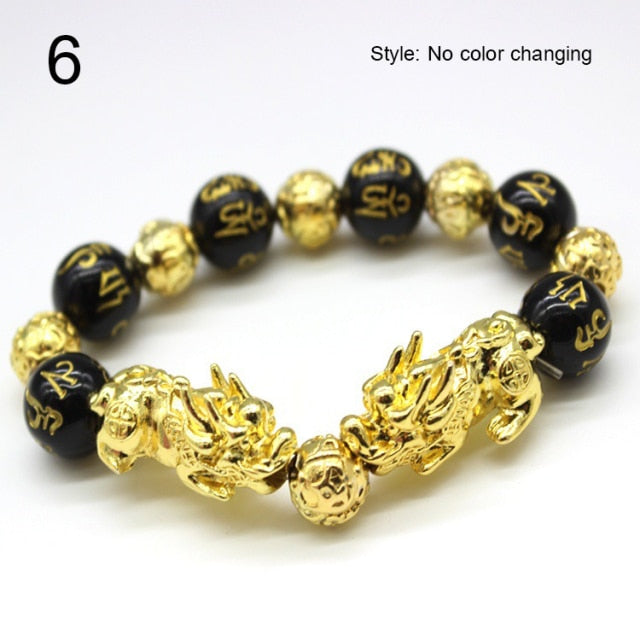 FengShui Pixiu Color Changing Wristband Wealth Good Luck Bracelet