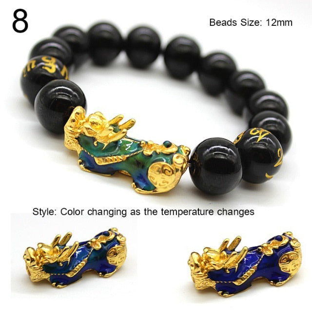 FengShui Pixiu Color Changing Wristband Wealth Good Luck Bracelet