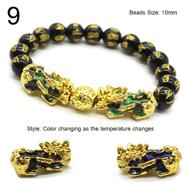 FengShui Pixiu Color Changing Wristband Wealth Good Luck Bracelet