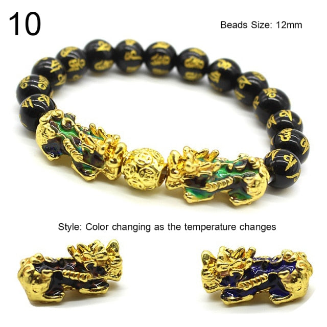 FengShui Pixiu Color Changing Wristband Wealth Good Luck Bracelet