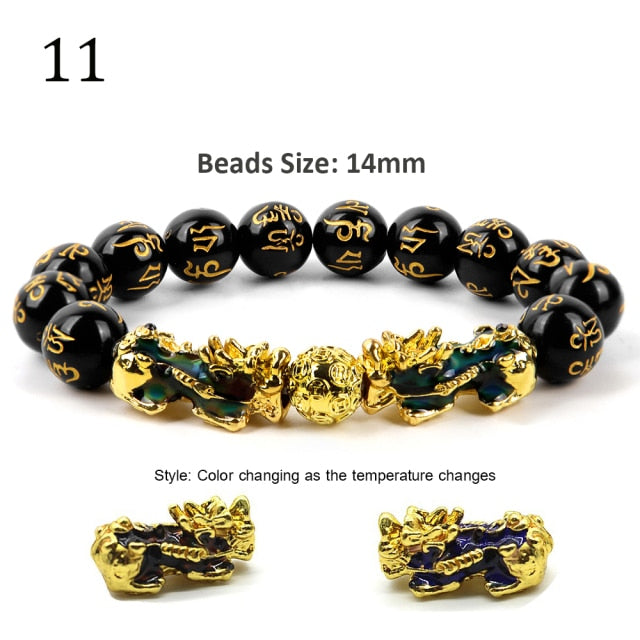 FengShui Pixiu Color Changing Wristband Wealth Good Luck Bracelet