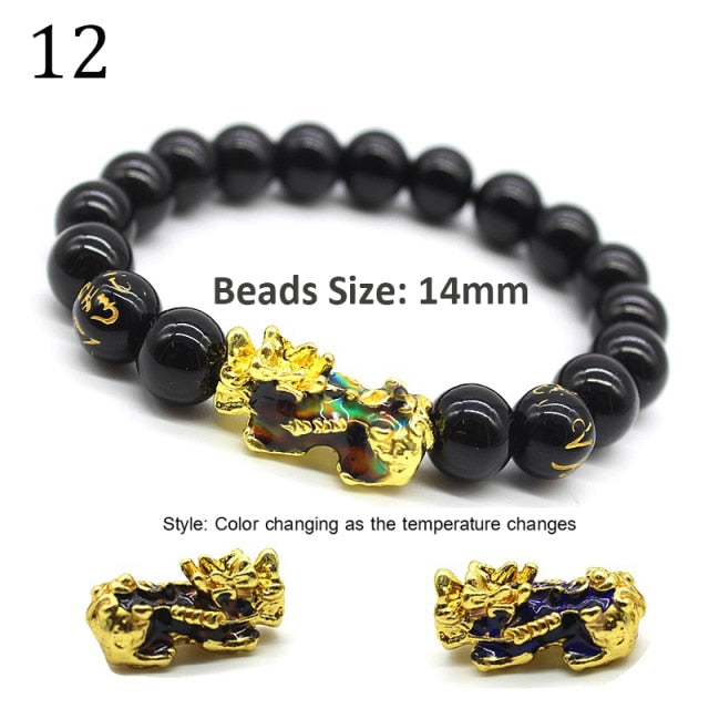 FengShui Pixiu Color Changing Wristband Wealth Good Luck Bracelet