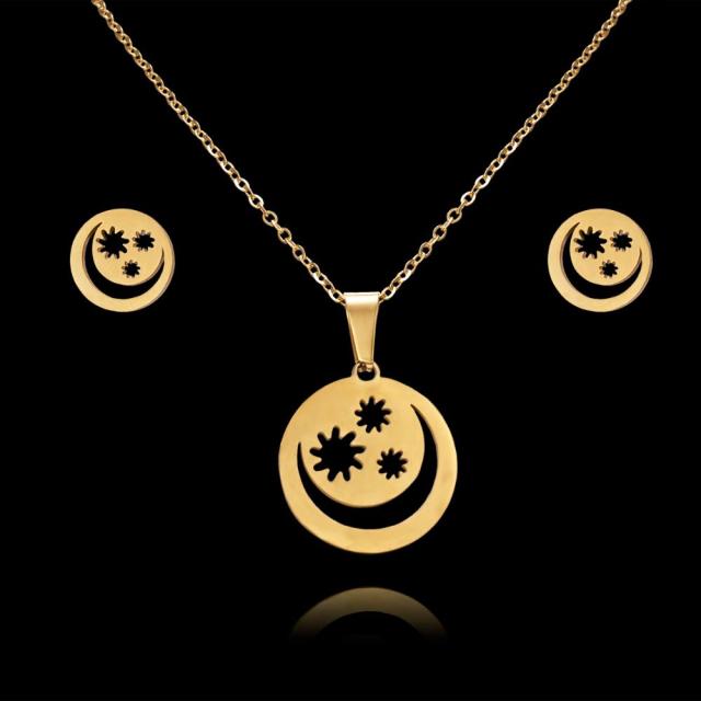 Fish Bone Wing Rose Flower Stainless Steel Sets