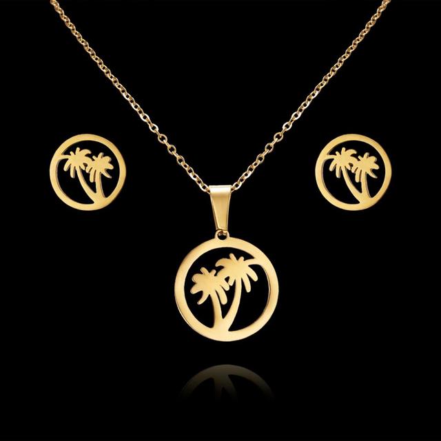 Fish Bone Wing Rose Flower Stainless Steel Sets