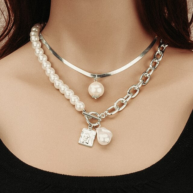 Women Two Layer Round Necklaces