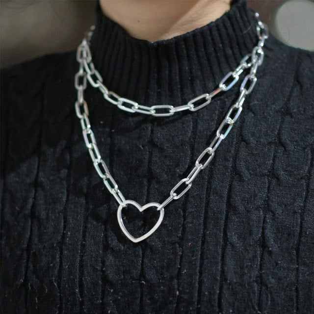 Women Two Layer Round Necklaces