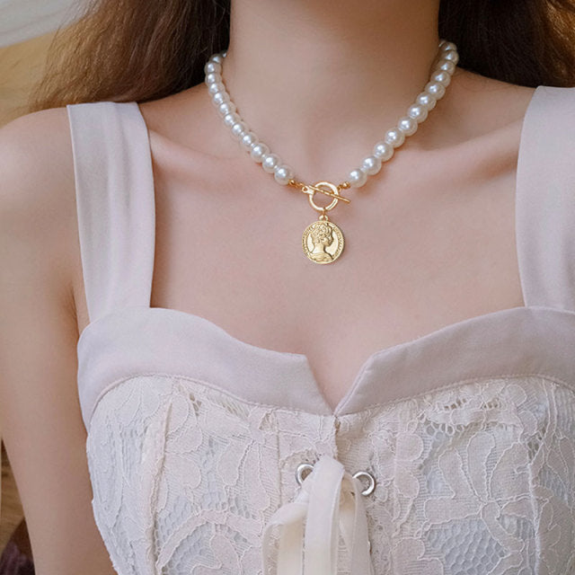 Women Two Layer Round Necklaces