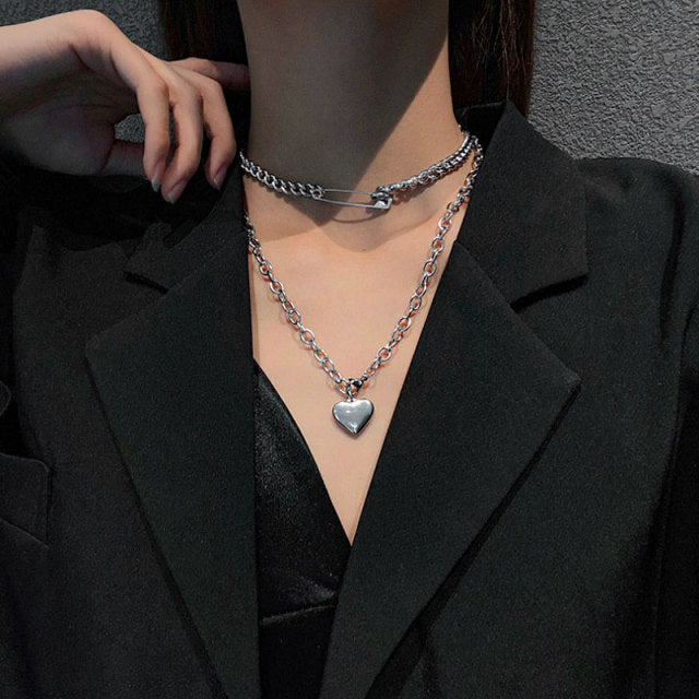 Women Two Layer Round Necklaces