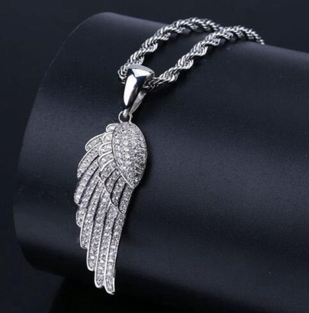 Men Hip Hop Fashion Full Rhinestone Bull Head Pendant Necklace