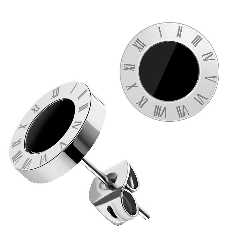 Fashion New Stainless Steel Acrylic Crystal Stud Earrings